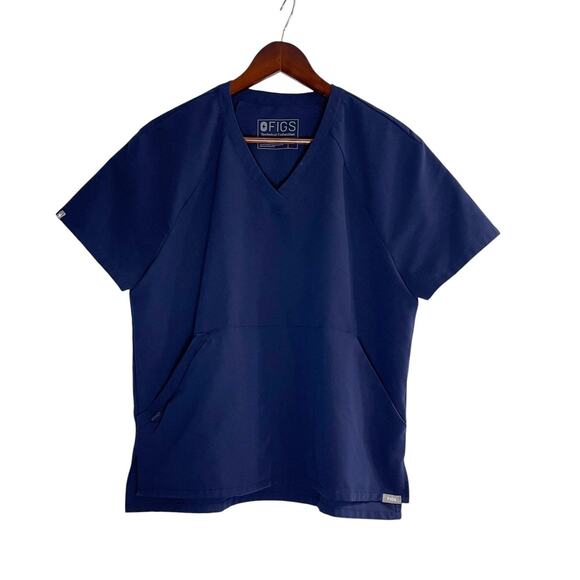 FIGS Technical Collection Scrub Top Women’s Medium Navy Blue Medical Uniform - Picture 2 of 6